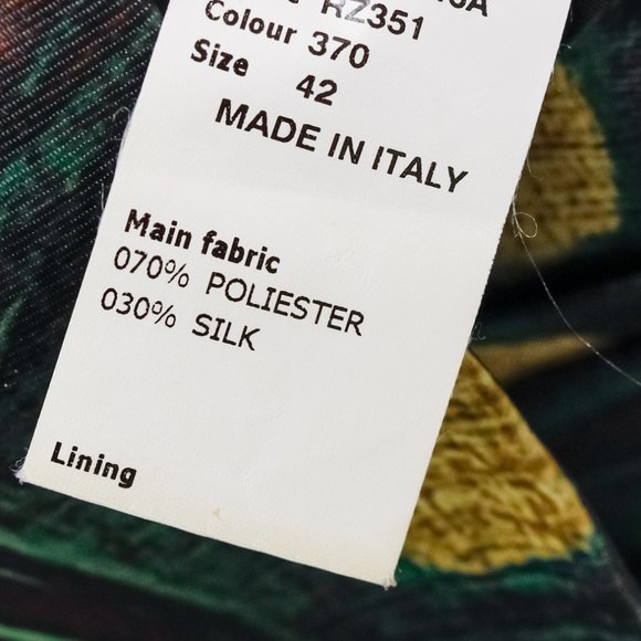 Rochas Green Tile Print Skirt - Picture 9 of 9